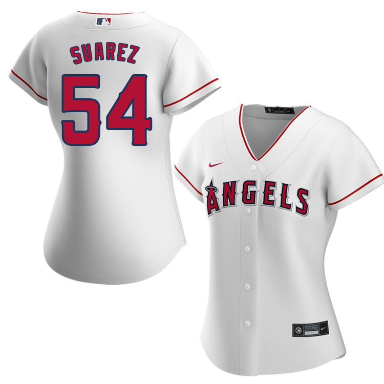 Nike Women #54 Jose Suarez Los Angeles Angels Baseball Jerseys Sale-White